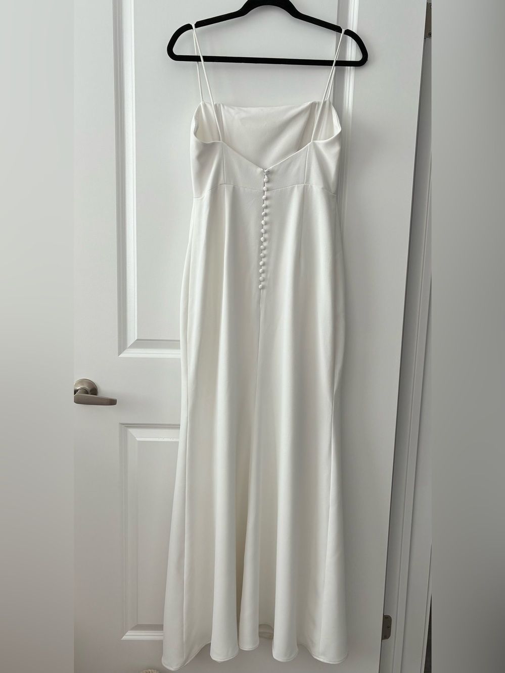 Park and Fifth Jupiter Size M Bridal Wedding Ivory Spaghetti Strap Crepe Gown
